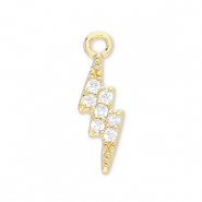 Brass TQ metaal bedels bliksem Gold-transparent