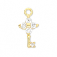 Brass TQ metaal bedels sleutel Gold-transparent
