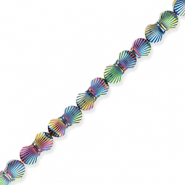 Hematite kralen schelp Purple-green-AB coating