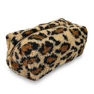 BY31® Etui teddystof met luipaardprint Light brown-brown-black