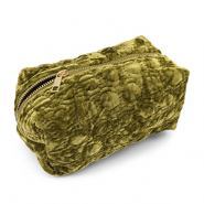 BY31® Etui velvet met gestikte cirkels Olive green