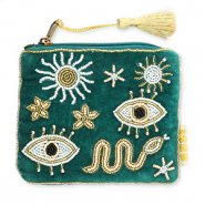 BY31&reg; Etui mystiek Dark green-white-nude peach-gold