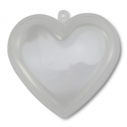 Transparant ornament hart Transparent
