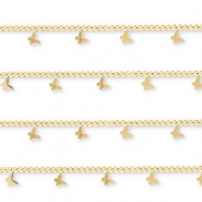 Roestvrij stalen (RVS) Stainless steel onderdelen jasseron met vlinders Gold
