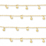 Roestvrij stalen (RVS) Stainless steel onderdelen jasseron met bollen Gold