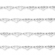 Roestvrij stalen (RVS) Stainless steel onderdelen jasseron hart Silver