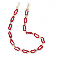 Trendy telefoonkoord van acryl Bordeaux-gold