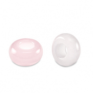 Natuursteen kralen glas rondellen 14mm Pink