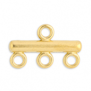 Roestvrij stalen (RVS) Stainless steel onderdelen hangers met 3 oogjes Gold