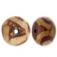 Natuursteen kralen chalcedoon Brown-beige