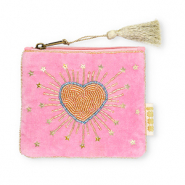 BY31&reg; Etui hart met sterren Pink-light blue-gold