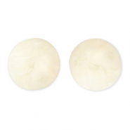 16 mm acryl kralen rond Off white-marble