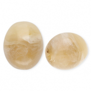 Acryl kralen ovaal Beige brown-marble