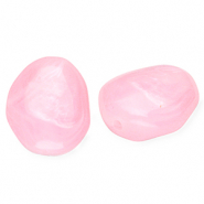 Acryl kralen ei-vormig Pink-marble