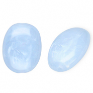 Acryl kralen ovaal Blue-marble