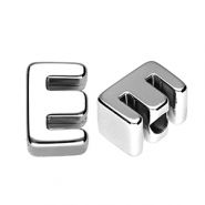 Letterkralen van acryl letter E Silver
