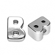 Letterkralen van acryl letter B Silver
