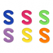 Letterkralen van acryl letter S Multicolour