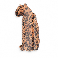 Haaraccessoires haarklem luipaard Pearl shine brown-black