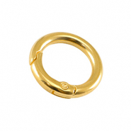 Onderdelen DQ metaal sleutelhanger 20mm Goud (nikkelvrij)