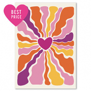 BY31® Sieraden kaartjes hart Purple-pink-orange-yellow