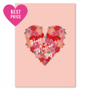Sieraden kaartjes "happy mother's day" Peach pink