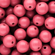 12 mm DQ acryl kralen shiny Pink lemonade 16-1735 TCX