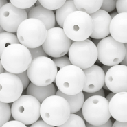 12 mm DQ acryl kralen shiny Snow white 11-0602 TCX