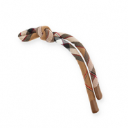 Sleutelhangers paracord Brown-black-white-red