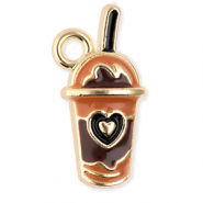 Bedels metaal beker Gold-brown-black