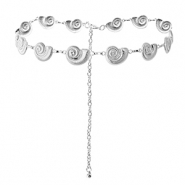 Heupkettingen schelpen Silver