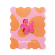 BY31® Pin ballon hond op kaartje Orange-multicolour pink-gold