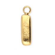 Roestvrij stalen (RVS) Stainless steel bedels letter I Gold