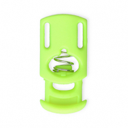 Gekleurde onderdelen koordstopper rechthoek Neon green