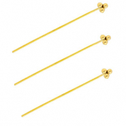 BY31&reg; Roestvrij stalen (RVS) Stainless steel onderdelen nietstiften met bollen 35mm Gold