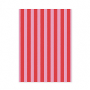 BY31® Sieraden kaartjes rechte lijnen Red-pink