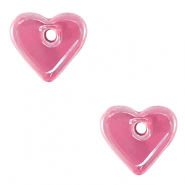 DQ Grieks keramiek kralen hart Magenta-pink