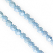 Top Facet kralen rond 6mm Blue-AB coating
