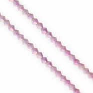 Top Facet kralen bicone 4mm Lilac-AB coating