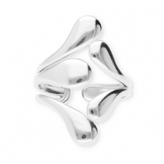 Roestvrij stalen (RVS) Stainless steel ringen druppels Silver