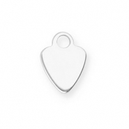 Roestvrij stalen (RVS) Stainless steel bedels hart Silver
