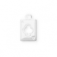 Roestvrij stalen (RVS) Stainless steel bedels speelkaart Silver