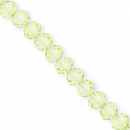 Top Facet kralen 8x6mm disc Light green