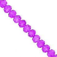 Top Facet kralen 8x6mm disc Grape purple