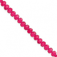 Top Facet kralen 6x5mm disc Cherry pink