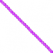 Top Facet kralen 3x2mm disc Grape purple