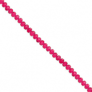 Top Facet kralen 3x2mm disc Cherry pink