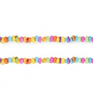 Schelp kralen disc Multicolour