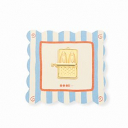 BY31® Eco-brass metaal bedels sardines in blik Gold