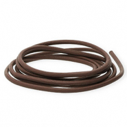 DQ leer rond 2mm Brown